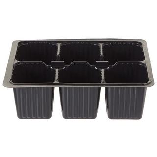 Кассета рассадная 6 ячеек 6,0х5,5х6,5 см, полистирол