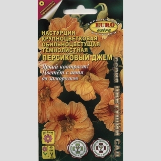 Настурция Персиковый джем (тёмнолистная)