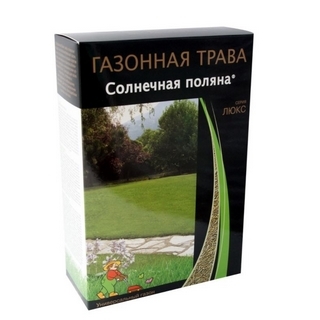 Газонная трава Солнечная поляна 1кг (коробка) (большой пакет)
